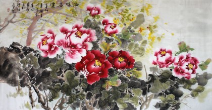 姜康四尺牡丹《洛陽(yáng)春濃》