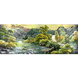 【已售】小八尺客廳朝鮮國(guó)畫(huà)《故鄉(xiāng)的堤壩》