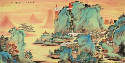 【已售】遼寧美協(xié)谷春鋼 四尺《春風(fēng)拂面》