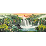 吳東 小八尺《福地安居圖》 著名易經(jīng)風(fēng)水畫(huà)家